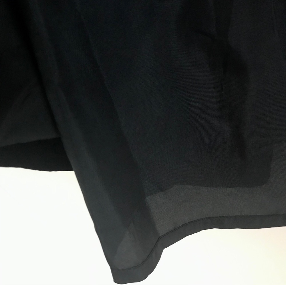 Tracy Reese Plenty Taffeta Dress Womens Size 2 Sequin Bodice Solid Black Lined - Picture 7 of 11